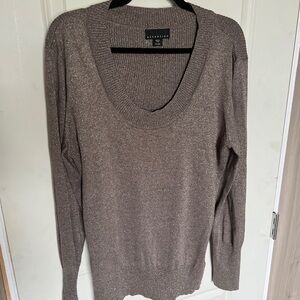 Attention Women's Brown Scoop Neck Sweater